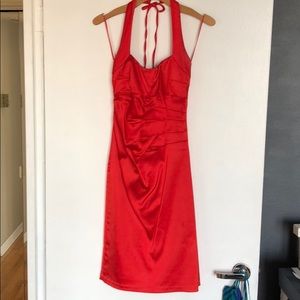 Cache Red Midi Dress